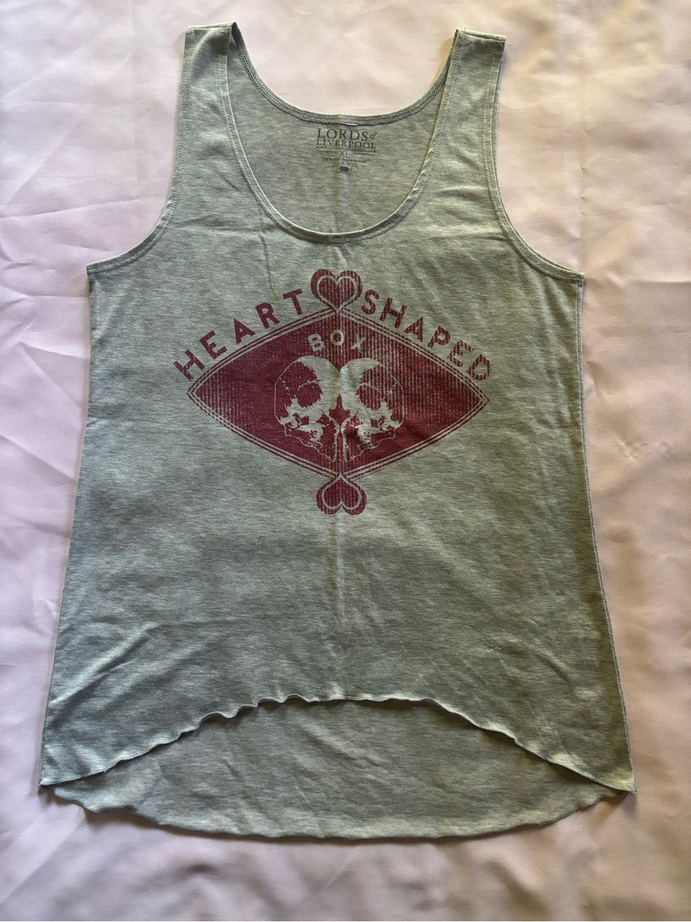 Heart Shaped Box Gray Graphic Tank